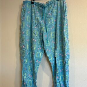90s  Pacific  Heat Blue Geometric Men's Pants